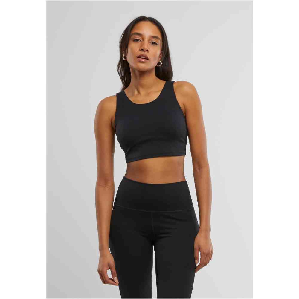 Urban Classics - Low back Sport-BH - Schwarz